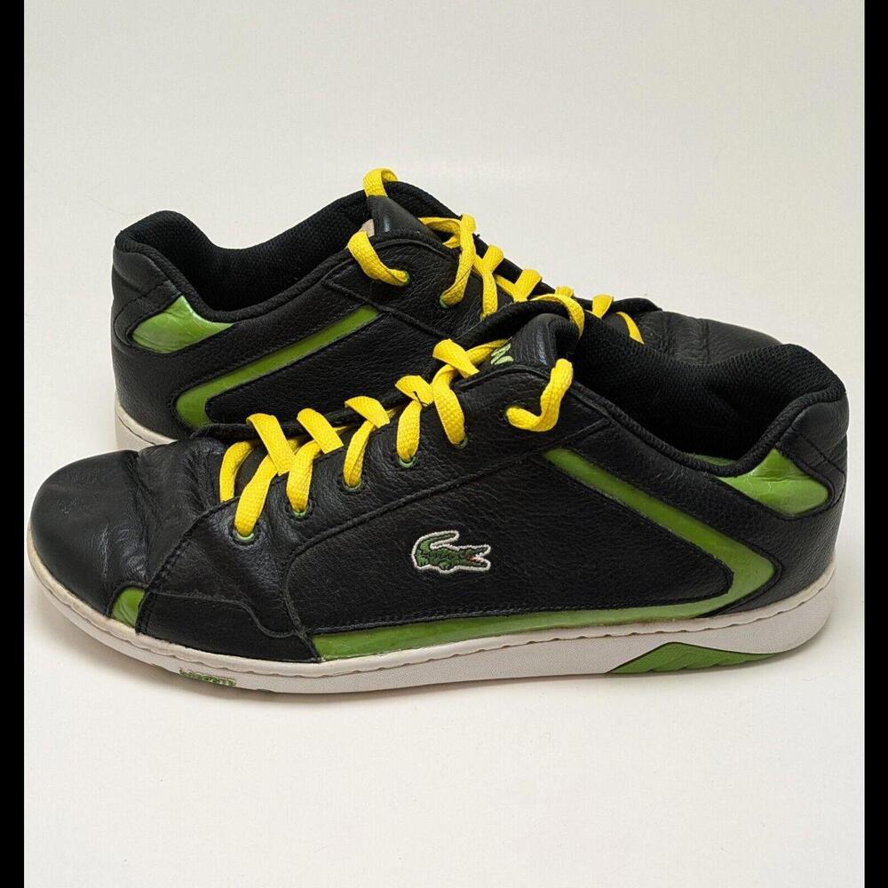 Mens Lacoste Sport 'Regan' Croc Lace U70 Black Sneakers Shoes 15SPM5859‎ Size 11